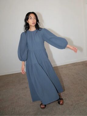 ZII ROPA Nella Dress in Steel - Size Small